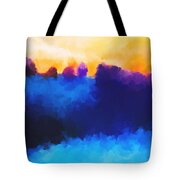 Abstract Sunrise Landscape  Tote Bag by Michelle Wrighton