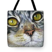 Stunning Cat Painting Tote Bag by Michelle Wrighton