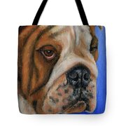 Beautiful Bulldog Oil Painting Tote Bag by Michelle Wrighton