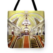 Panoramic View - Moscow Metro Escalator Tote Bag
