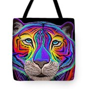 Rainbow Tiger Tote Bag by Nick Gustafson - Pixels