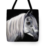 Grey Arabian Mare Painting Tote Bag by Michelle Wrighton