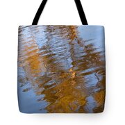Gold And Blue Reflections Tote Bag by Michelle Wrighton