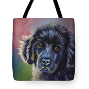 Rainbows And Sunshine - Newfoundland Puppy Tote Bag by Michelle Wrighton
