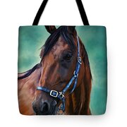 Tommy - Horse Painting Tote Bag by Michelle Wrighton