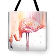 Pink Flamingo Watercolor Rain Painting by Olga Shvartsur - Fine Art America
