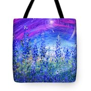 Abstract Bluebonnets Tote Bag