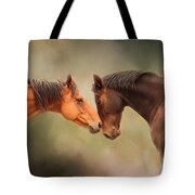 Best Friends - Two Horses Tote Bag by Michelle Wrighton