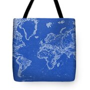 BluePrint Drawing of World Map Painting by Celestial Images - Fine Art ...