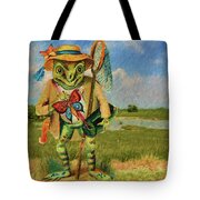 Frog Gone Fishing - Painting Painting by Ericamaxine Price - Pixels