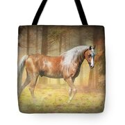 Gold In The Mist Tote Bag by Michelle Wrighton