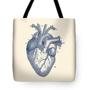 Simple Human Heart Diagram Tote Bag by Vintage Anatomy Prints - Fine Art  America