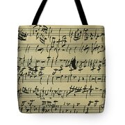 Mozart Score Written When 8 Years Old Tote Bag