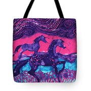 Painted Horses Below the Wind Tapestry - Textile by Carol Law Conklin ...