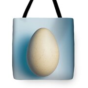 Pale Egg Against Blue Tote Bag