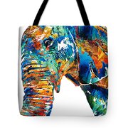 Colorful Elephant Art by Sharon Cummings Painting by Sharon Cummings ...