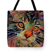A Psychedelic Maine Coon Cat Named Chaos Mixed Media by Peggy Collins ...