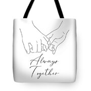 Always Together hand written Text, Cute Couple Drawings, Holding Hands  Drawing , Romantic Couple Art by Mounir Khalfouf