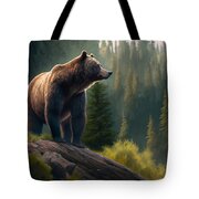Grizzly Bear Forest Digital Art by Steve McKinzie - Fine Art America