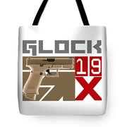 Handgun Glock 19x Tote Bag by Erwin Hermawan - Fine Art America