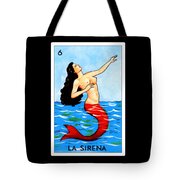 Loteria Mexicana - La Sirena Loteria Mexicana Design - La Sirena Gift -  Regalo La Sirena Shower Curtain by Hispanic Gifts - Pixels
