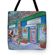 Southport Christmas With Snow and Dancing Santa Painting by Pamela ...