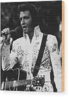Famous Singer Performing on Stage Wood Print by Retro Images Archive