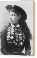 Annie Oakley Wearing Medals by Bettmann