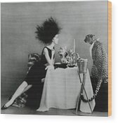 A Model With A Cheetah Wood Print