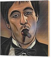 Al Pacino-godfather Wood Print