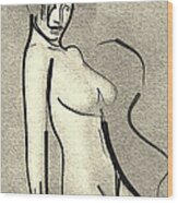 Lines Of A Woman Iii Wood Print