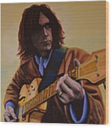 Neil Young Painting Wood Print