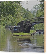 Oxford Canal Terminus Wood Print