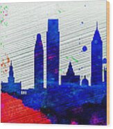 Philadelphia City Skyline Wood Print