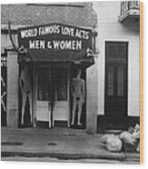 World Famous Love Acts French Quarter New Orleans Louisiana  1976-2012 #1 Wood Print