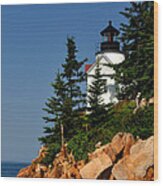 Bass Harbor Head Light - Acadia Wood Print