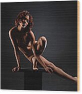 0953 Nude Dancer On Pedicel Wood Print
