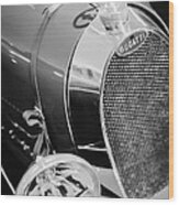 1925 Bugatti Type 35 Grand Prix Grille Emblem - Hood Ornament Wood Print