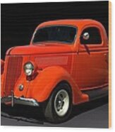 1936 Ford Coupe Hot Rod Wood Print