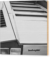 1976 Lamborghini Countach Lp400 Taillight Emblem Wood Print