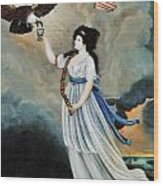 Abijah Canfield Liberty In The Form Of The Goddess Of Youth Giving Support To The Bald Eagle 1800 No Wood Print
