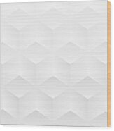 Abstract White Background - Geometric Texture #1 Wood Print