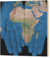 Africa In Our Hands Wood Print
