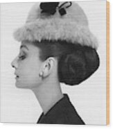Audrey Hepburn Wearing A Givenchy Hat #2 Wood Print