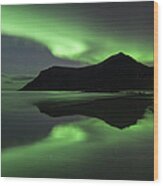 Aurora, Flakstadoya, Norway, Scandinavia #1 Wood Print