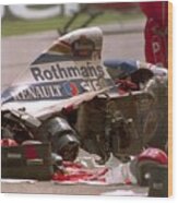 Ayrton Senna Crash #1 Wood Print