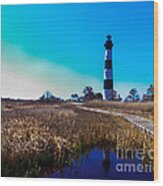 Bodie Island Lighthouse Reflection  #1 Wood Print