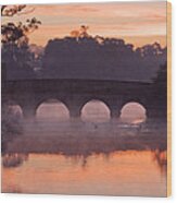 Bridge At Dawn / Ireland Wood Print