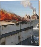 Brooklyn 7 Alarm Fire #1 Wood Print