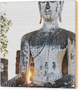 Buddha Statue In Sukhothai, Thailand #1 Wood Print